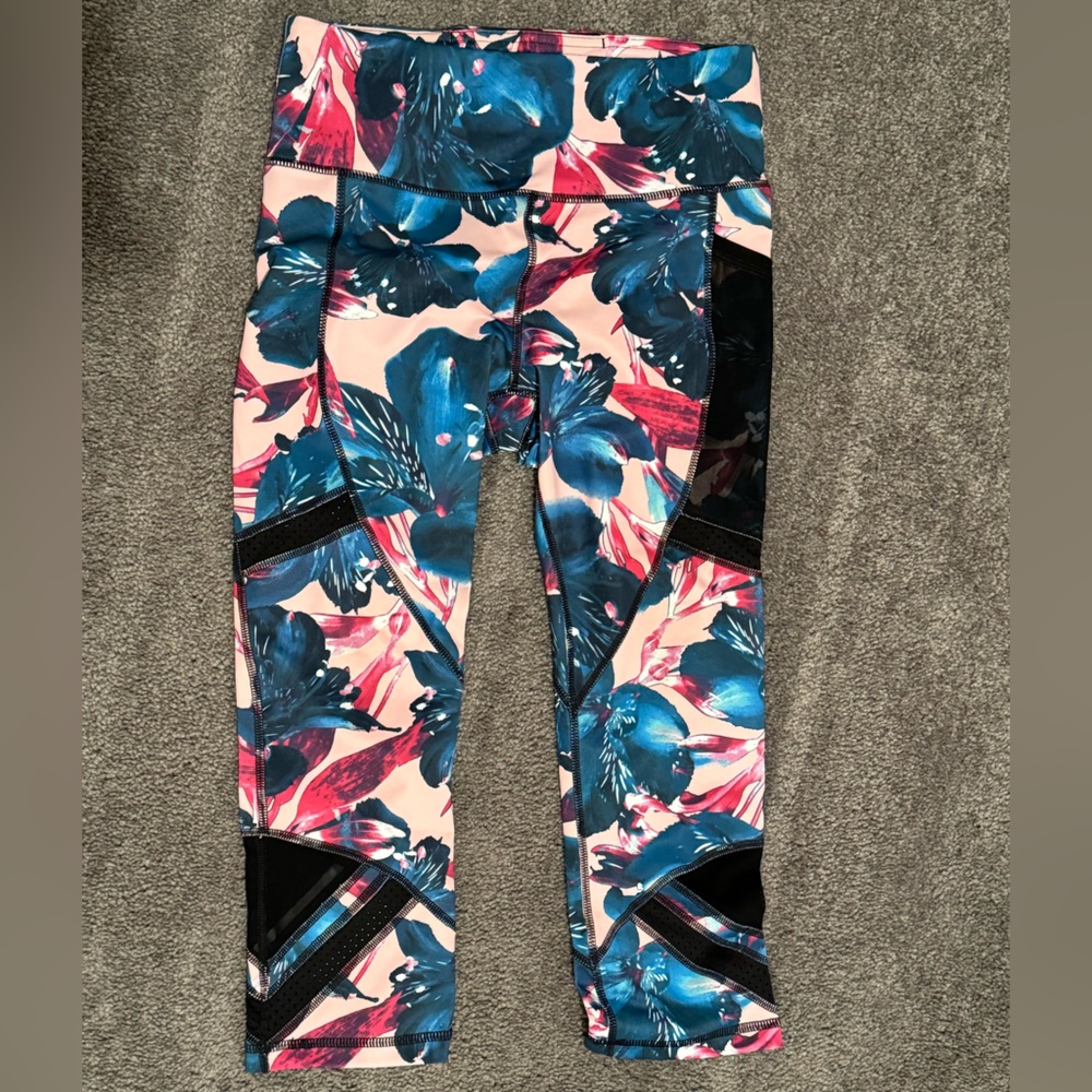 Fila pink and blue floral athletic pants
